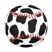 Balle De Baseball Motif de vache monogramme (Devant)
