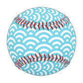 Balle De Baseball Motif de vague bleue (Dos)