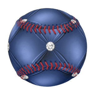 Balle De Baseball Motif décoratif petit carré touffeté bleu