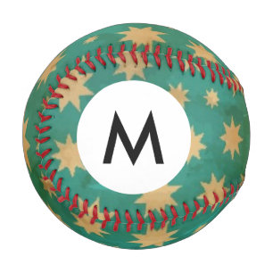 Balle De Baseball Motif des étoiles Monogrammes