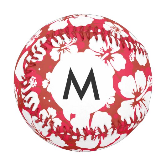 Balle De Baseball Motif des fleurs d'Hibiscus (Devant Gauche)