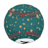 Balle De Baseball Motif d'espace Monogramme (Dos)