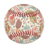 Balle De Baseball Motif D'Été Avec Glace (Devant)