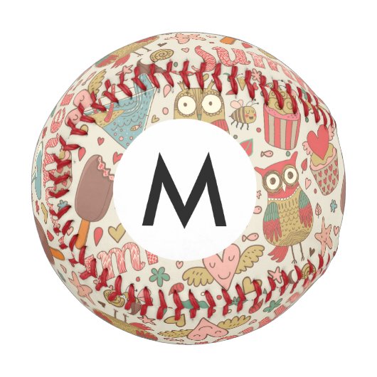 Balle De Baseball Motif D'Été Avec Glace (Devant Gauche)