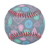 Balle De Baseball Motif d'icône Gemstone (Devant)