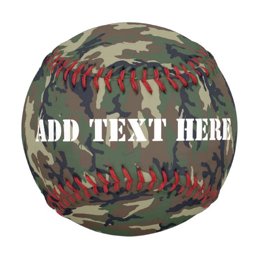 Balle De Baseball Motif du camouflage vert militaire (Devant)