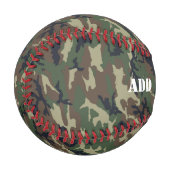 Balle De Baseball Motif du camouflage vert militaire (Devant Gauche)
