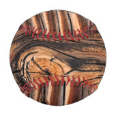Balle De Baseball Motif du grain de bois (Devant)