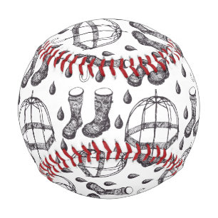 Balle De Baseball Motif d'un parapluie à main et d'une amorce de pl