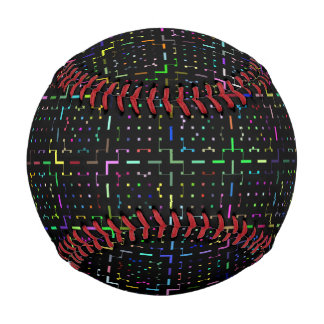 Balle De Baseball Motif électronique de codage technologique coloré