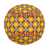 Balle De Baseball Motif en treillis noir blanc noir (Dos)