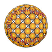 Balle De Baseball Motif en treillis noir blanc noir (Devant Gauche)