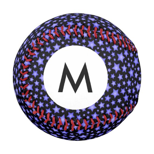Balle De Baseball Motif étoile Monogramme (Devant Gauche)