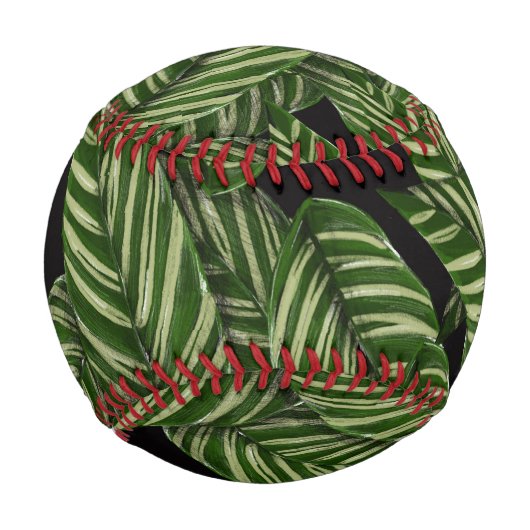 Balle De Baseball Motif Feuille tropical (Devant)