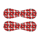 BALLE DE BASEBALL MOTIF FLEURS ROUGES (Panneaux)