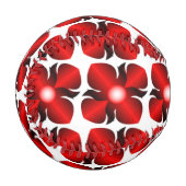 BALLE DE BASEBALL MOTIF FLEURS ROUGES (Devant Gauche)