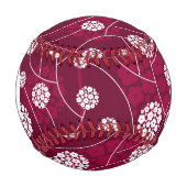 Balle De Baseball Motif floral Abstrait monogramme (Devant)