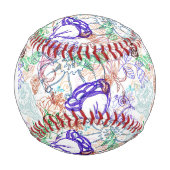 Balle De Baseball Motif floral monogramme 8 (Devant)