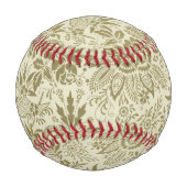 Balle De Baseball Motif Floral Vert Sage Antique Damas (Dos)