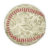 Balle De Baseball Motif Floral Vert Sage Antique Damas (Devant Gauche)