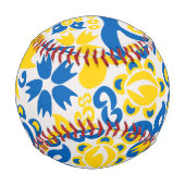 Balle De Baseball Motif folklorique aux couleurs du drapeau ukrainie (Devant)
