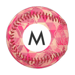 Balle De Baseball Motif géométrique de fleurs