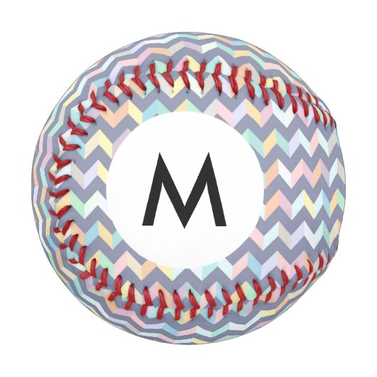 Balle De Baseball Motif géométrique Monogramme (Devant Gauche)