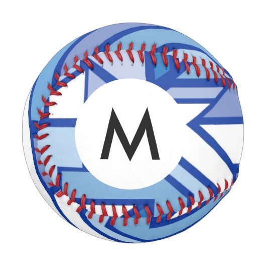 Balle De Baseball Motif géométrique Monogramme 2 (Devant Gauche)