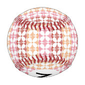 Balle De Baseball Motif géométrique rouge rayures ikat (Dos)