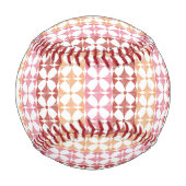 Balle De Baseball Motif géométrique rouge rayures ikat (Devant)