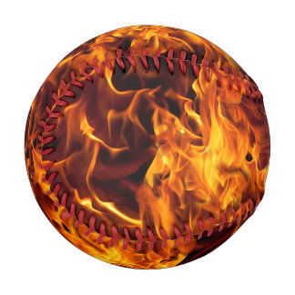 Balle De Baseball Motif incendie et flamme