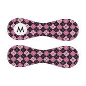 Balle De Baseball Motif Jacquard Monogramme en noir et rose (Panneaux)