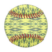 Balle De Baseball Motif jaune et noir (Dos)