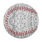 Balle De Baseball Motif Mandala complexe (Devant Gauche)