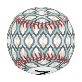 Balle De Baseball Motif marocain turquoise (Dos)