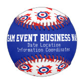 Balle De Baseball Motif Mod cible Roundel Maple Leaf Personnalisé (Dos)