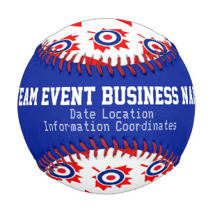 Balle De Baseball Motif Mod cible Roundel Maple Leaf Personnalisé