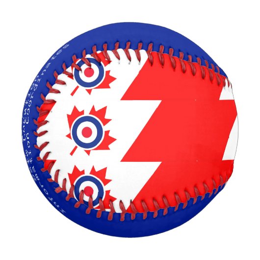 Balle De Baseball Motif Mod cible Roundel Maple Leaf Personnalisé (Devant Gauche)