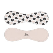 Balle De Baseball Motif moderne Blush Rose Black Love Hearts (Panneaux)
