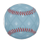 Balle De Baseball Motif Monogram Fleur-de-lis (Devant)