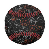Balle De Baseball Motif Monogram Halloween (Devant)
