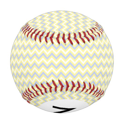 Balle De Baseball Motif Monogram Pastel Chevron (Dos)