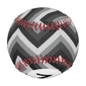 Balle De Baseball Motif Monogram Retro Zig Zag Chevron (Dos)