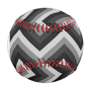 Balle De Baseball Motif Monogram Retro Zig Zag Chevron