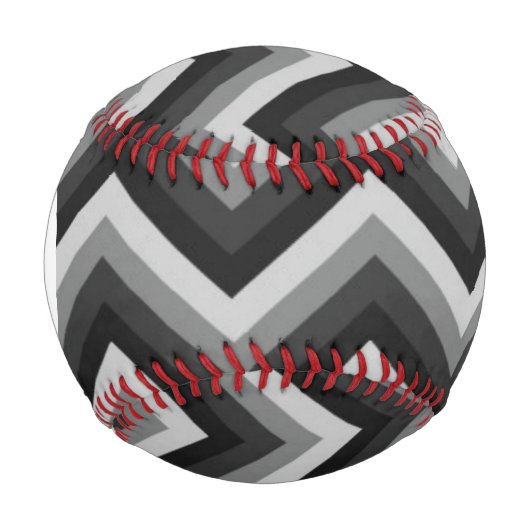 Balle De Baseball Motif Monogram Retro Zig Zag Chevron (Devant)