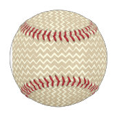Balle De Baseball Motif Monogramme Zigzag (Devant)