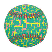 Balle De Baseball Motif numérique Camion vert jaune rose (Dos)