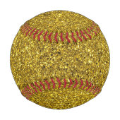 Balle De Baseball Motif Parties scintillant or (Dos)