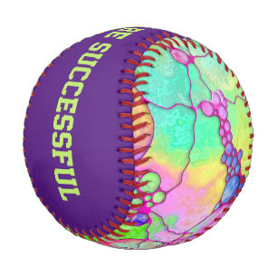 Balle De Baseball Motif Peint À La Main Et Numériquement Art 41