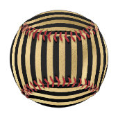 Balle De Baseball Motif rayé à rayure jaune gothique (Dos)